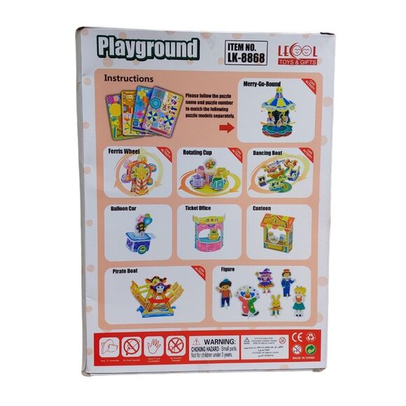 3D puzzle craft for kids Ferris Wheel educational toy assembly pieces 5 6 7 8+ - Picture 3 of 15